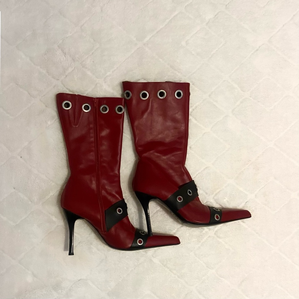 Beautiful Paloma Barcelo Red Stiletto heel boots!!!